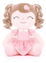 Gloveleya Boneca Coração Rosa 40 Cm + Sacola By Metoo - Original