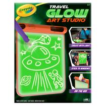 Glow Art Studio Crayola Travel com tela brilhante e varinha de luz Glow Art Studio Crayola Travel com tela brilhante e varinha de luz