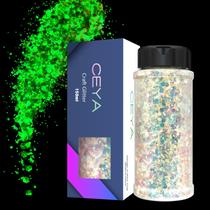 Glow in the Dark Chunky Glitter Ceya White 95g para artesanato