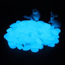 Glow in The Dark Pebbles Muzero 100 unidades azuis para aquário