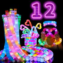 Glow Sticks AIRNEY LED Pop Tubes, 12 unidades para festas infantis