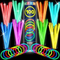 Glow Sticks AZEN - 100 Unidades (20cm) - Suprimentos para Festa Infantil