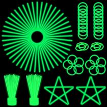 Glow Sticks ILHSTY, pacote com 100 colares verdes e brilhantes de 20 cm, lembrancinhas de festa Glow Sticks ILHSTY, pacote com 100 colares verdes e brilhantes de 20 cm, lembrancinhas de festa