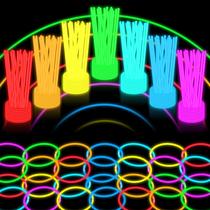 Glow Sticks JICUICUI 500 com acessórios para festa 8-12h Glow Sticks JICUICUI 500 com acessórios para festa 8-12h