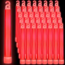 Glow Sticks Sotiff 96 unidades, ultra brilhante, 15,24 cm, 12 horas de duração, vermelho