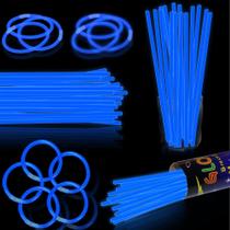 Glow Sticks XiaWalangZhuo, 8 polegadas, pacote com 100 lembrancinhas azuis