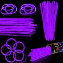 Glow Sticks XiaWalangzhuo, roxo de 8 polegadas, pacote com 100 lembrancinhas de festa