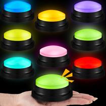 Glowing Buzzers Honoson para jogos de perguntas e respostas, 8 peças, multicoloridas
