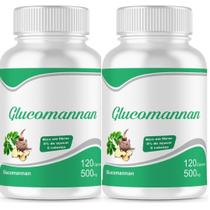 Glucomannan 240 cápsulas 500mg 1000mg 2 caps Kit 2 frascos de 120 caps glucomanan Glucomannan 240 cápsulas 500mg 1000mg 2 caps Kit 2 frascos de 120 caps glucomanan
