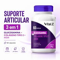 Glucosamina Colágeno Tipo 2 MSM Vital Z 60 Cápsulas Glucosamina Colágeno Tipo 2 MSM Vital Z 60 Cápsulas