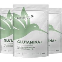 Glutamina 3 X 300g Puravida