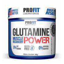 Glutamina 300g Power Profit P/ Recuperação Muscular Sem Glutén