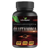 Glutamina 500mg 120 cápsula - original natural green
