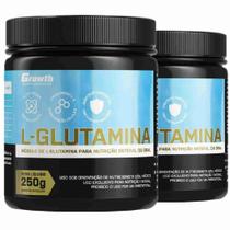 Glutamina Pura 250g Growth Supplements Kit 2 Potes