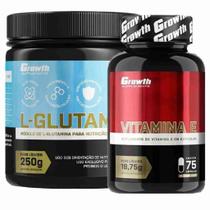 Glutamina Pura 250g + Vitamina E 75 Caps Growth Supplements