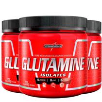 Glutamina Pura 300g Integralmedica Kit 3 Potes