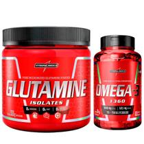 Glutamina Pura 300g + Omega 3 60 Caps Integralmedica