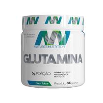 Glutamina pura em pó 300g - Natures Nutrition - Nature Nutrition