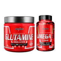 Glutamine Isolates - Glutamina - 300g + Ômega 3 - 60 Cáps - Integralmédica