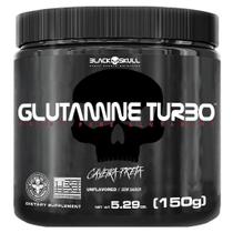 Glutamine Turbo Caveira Preta - Glutamina 150g - Black Skull