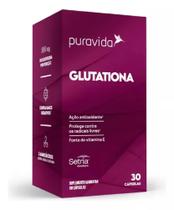 Glutationa + Vitamina E com 30 Cápsulas-Pura Vida Glutationa + Vitamina E com 30 Cápsulas-Pura Vida