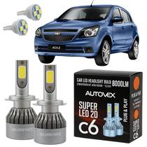 GM Agile 2010 A 2016 Lâmpada Farol Baixo LED H7 Automotiva