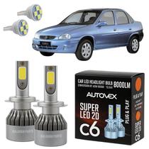 Gm Corsa 2002 A 2012 Lâmpada Farol Baixo LED H7 Automotiva Gm Corsa 2002 A 2012 Lâmpada Farol Baixo LED H7 Automotiva