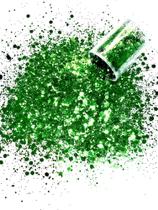 GM2 Glitter Chunky flocado Poliéster Importado resina unha 10gr - AVOCADO