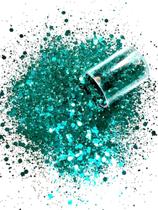 GM5-B Glitter Chunky flocado Poliéster Importado resina unha 100gr - JADE