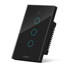 Gmart Interruptor Parede Wifi+ble 3 Botao Preto