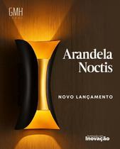 Gmh Arandela Noctis 10w 3000k Preto/gold Gmh Arandela Noctis 10w 3000k Preto/gold