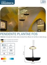 Gmh Pendente Plantae Fos 15w 25-preto Gmh Pendente Plantae Fos 15w 25-preto