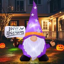 Gnome inflável de Halloween GOOSH 1,8 m com luzes LED ao ar livre Gnome inflável de Halloween GOOSH 1,8 m com luzes LED ao ar livre