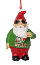 Gnometastic"Let's Get Baked" Fumar Gnome Ornament, 3,5 polegadas - Ornamento de Natal engraçado inadequado para árvore e decoração de casa de férias
