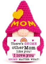 Gnomo de crochê para mãe XgiftCreat 6 x 9 cm, decoração fofa Gnomo de crochê para mãe XgiftCreat 6 x 9 cm, decoração fofa