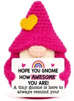 Gnomo de crochê XgiftCreat Mini Presente inspirador 6 x 9 cm Gnomo de crochê XgiftCreat Mini Presente inspirador 6 x 9 cm
