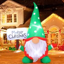 Gnomo de Natal inflável GOOSH de 183 cm com luzes LED
