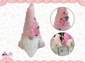 Gnomo Decorado de 54 cm Decoração Sazonal - Enfeite de Pelúcia Fofa.