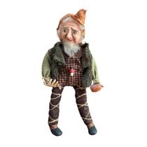 Gnomo Epaminondas Artesanal e Articulável - 30cm de Altura