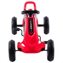 Go Kart Vermelho Uni Toys Com Som Rodas Antiderrapante Pedal e Passeio 2 em 1