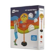 Go Play Kit Basquete com Pedestal Ajustável Bola e Bomba - Multikids