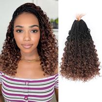 Goddess Box Braids Crochet Hair Yewell Boho Curly 30 cm 9 unidades