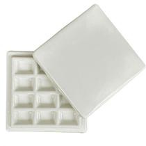Gode de Ceramica com Tampa Sinoart 9,7x9,7cm C/ 12 Cavidade