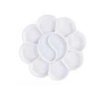 Gode Paleta p/ Pintura em Formato Anatômico Flor Branco Kit c/ 5 Unidades