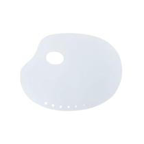 Gode Paleta p/ Pintura em Formato Anatômico Oval Branco 31x26 cm