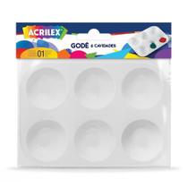 Gode para pintura Acrilex - 6 cavidades Gode para pintura Acrilex - 6 cavidades