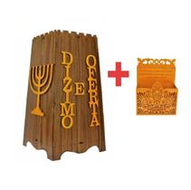 Gofilácio Dízimos E Ofertas Igreja Em Mdf + Porta Envelope