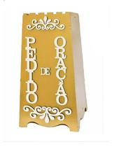 Gofilácio Pedidos De Oração Igreja Em Mdf Dourado