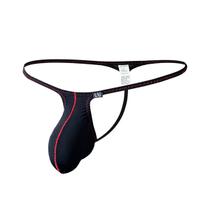 Gogobear Cueca fio dental masculina sexy com bolso anatômico respirável preta tamanho G Gogobear Cueca fio dental masculina sexy com bolso anatômico respirável preta tamanho G