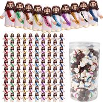 Goherii 100 Mini Figuras de Jesus 10 Cores em Atacado